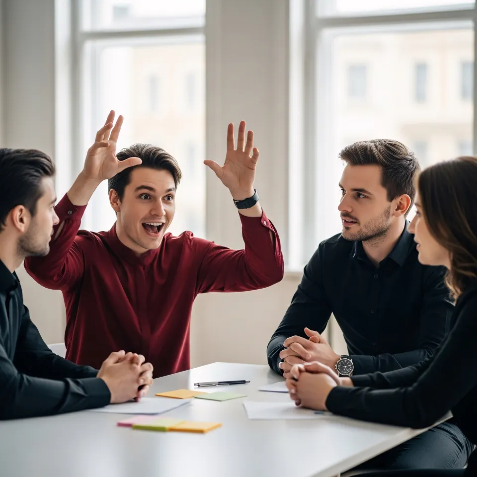 Grupo em reunião colaborativa